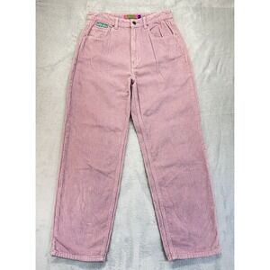 Empyre Tori Pants Womens 7 Pink Corduroy High Rise Straight Leg Y2K Skater Style